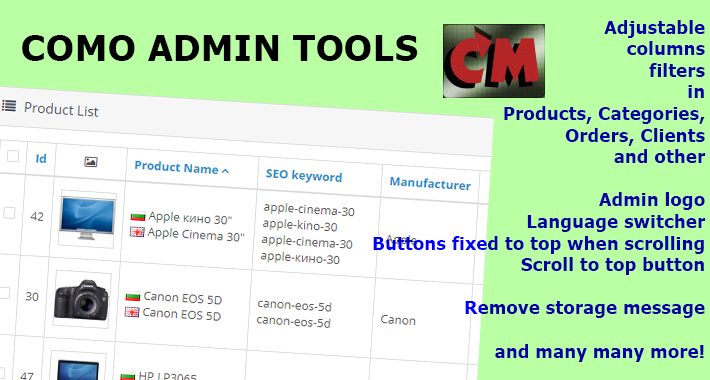 Como Admin tools