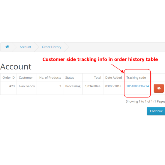 Como Delivery Tracking Codes