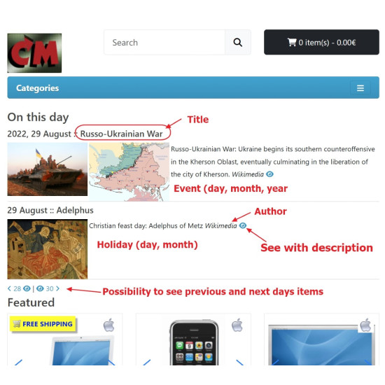Como Ephemerides - On this day events