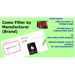 Como Filter by manufacturer (brand) in category