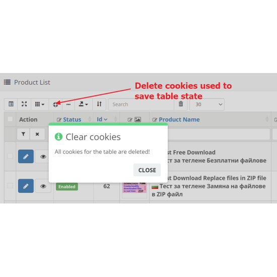 Como Inline edit and Table extended