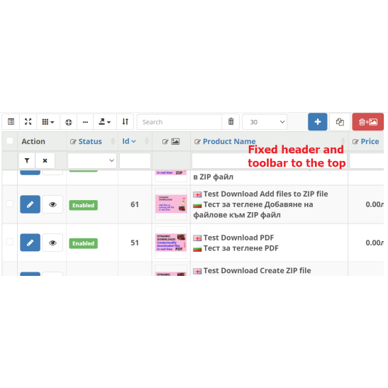 Como Inline edit and Table extended