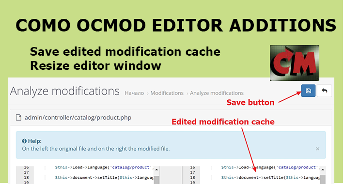 OCMOD Editor additions