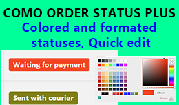 Como Order Status Plus - Colored, Quick edit