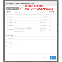 Como Order Status Plus - Colored, Quick edit, Quick order view