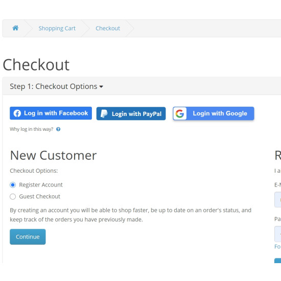 Como Social Login - Facebook, PayPal, Google, with Geolocation