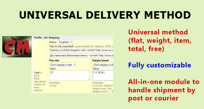 Universal delivery method