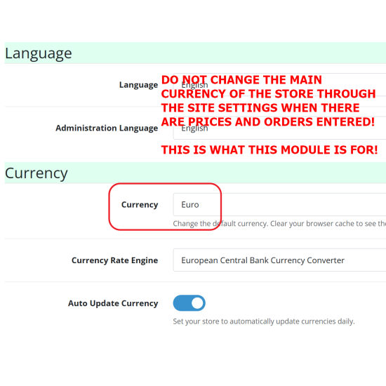 Como Currency changer advanced