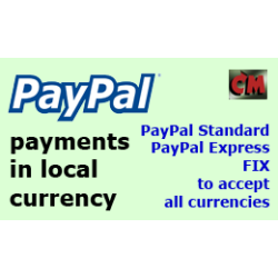 PayPal payment Standard & Express in local currency