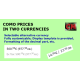 Como Prices in two currencies