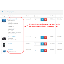 Products and Options Sort order Extended