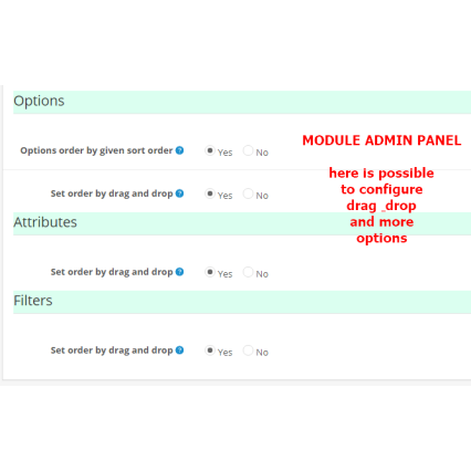Products and Options Sort order Extended
