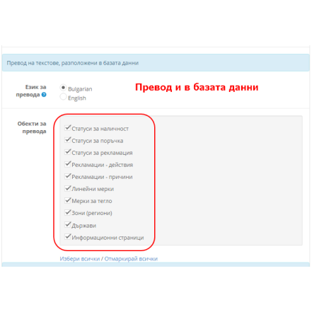 Bulgarian language and currency for Opencart, SEO addresses